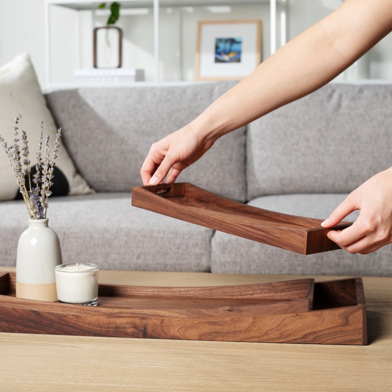 Modern Luxe Walnut Organizer Tray – Handcrafted Elegance from Dir, KP (Set of 3)
