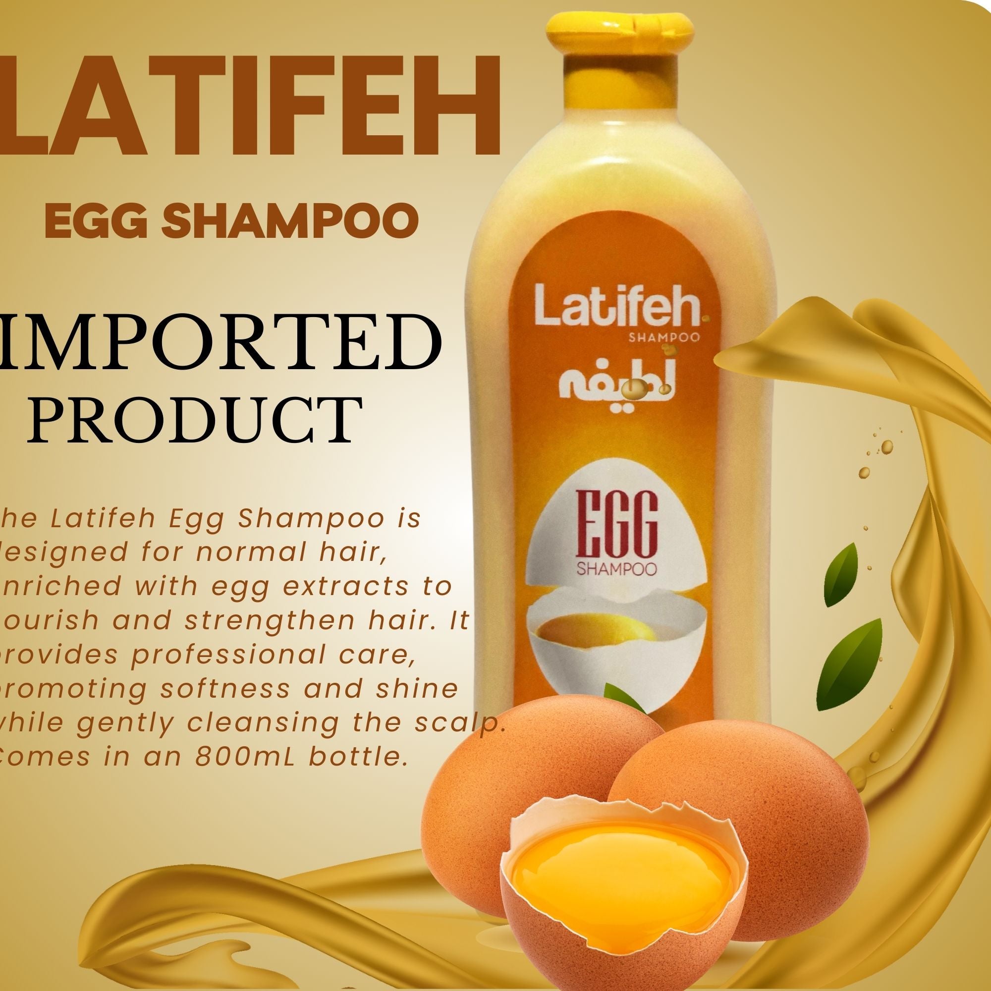 Latifeh Egg Shampoo – Nourishing Care_ 800ml