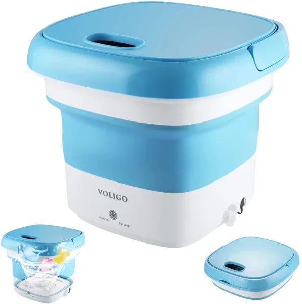 Foldable Mini Washing Machine with Dryer – Portable & Semi-Automatic, 9L Capacity (Random Color)